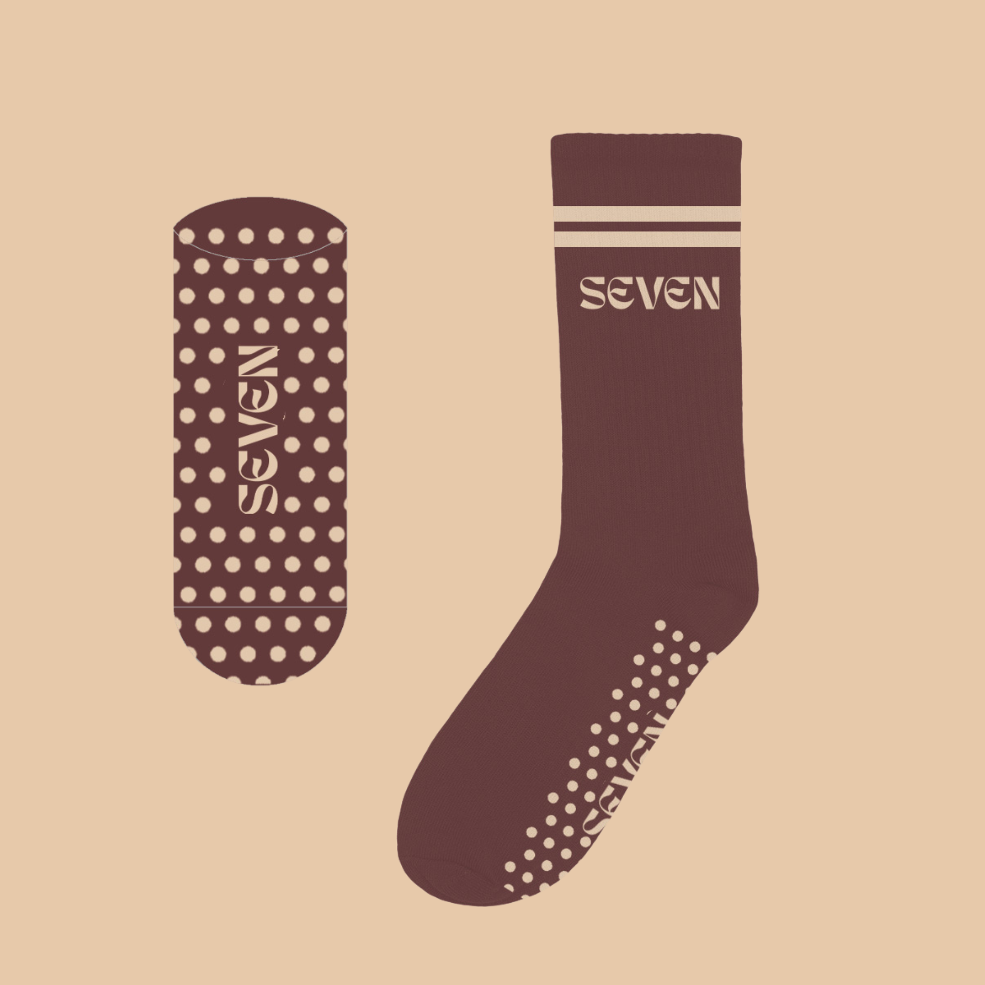 Seven Grip Socks Bordeaux